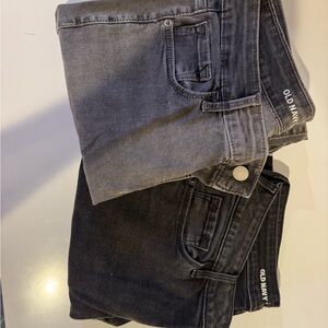 Old Navy Womens Slim Jeans in Gray and Black